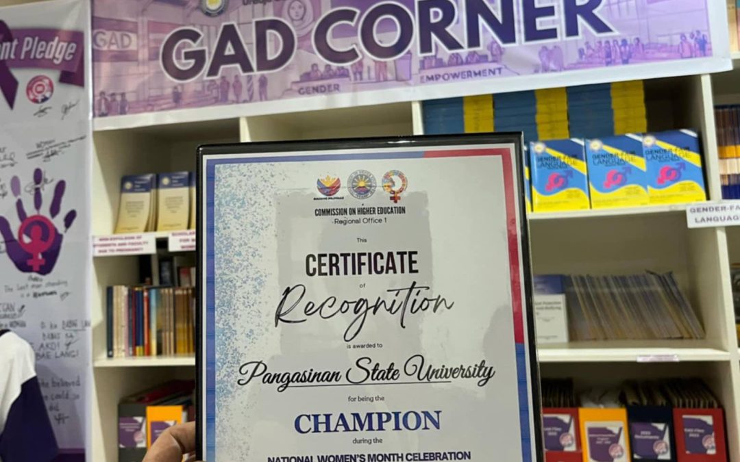 PSU GAD Corner adjudged as Region’s best