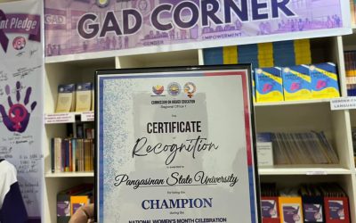PSU GAD Corner adjudged as Region’s best